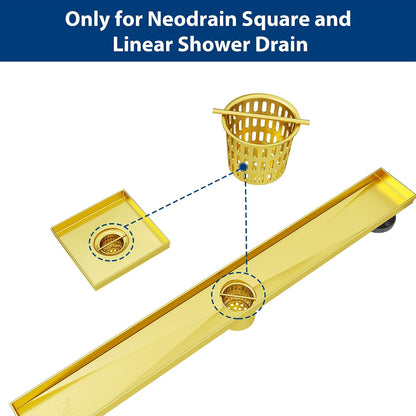 Neodrain Shower Drain Hair Catcher, 2-Pack,Only Fit Neodrain Shower Drain | 304 Stainless Steel Hair & Debris Strainer with Lifting Hook,Filter Basket for Bath Drains,Reusable Trap for Clog-Free Drains
