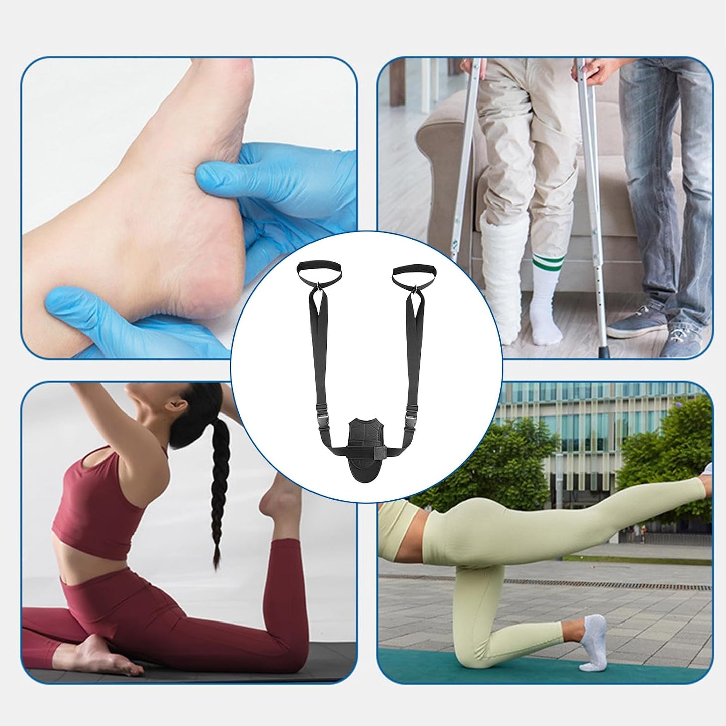 Leg Stretch Strap for Men Gym Fitness Equipment | Foot and Calf Stretcher for Dancers Gymnasts Runners Women Men Adults Athletes Beginners Professionals Studio Office