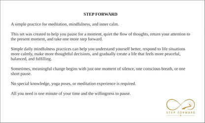 Step Forward Mindfulness Meditation Chime Kit with Tokens | Daily mindfulness practice with chime, breathing and reflection