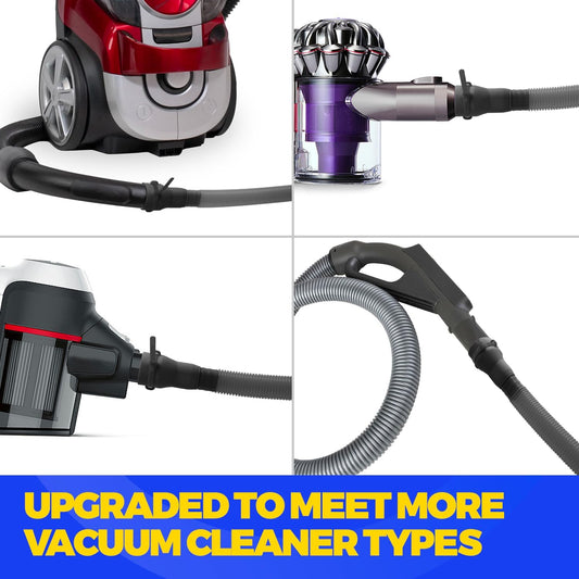 Holikme Dryer Vent Cleaner Kit, Vacuum Hose Attachment, 2-Piece, Black | Adjustable Cable Tie for Easy Attachment, Flexible Lint Brush Removes Lint from Dryer Lint Screens and Tight Spaces