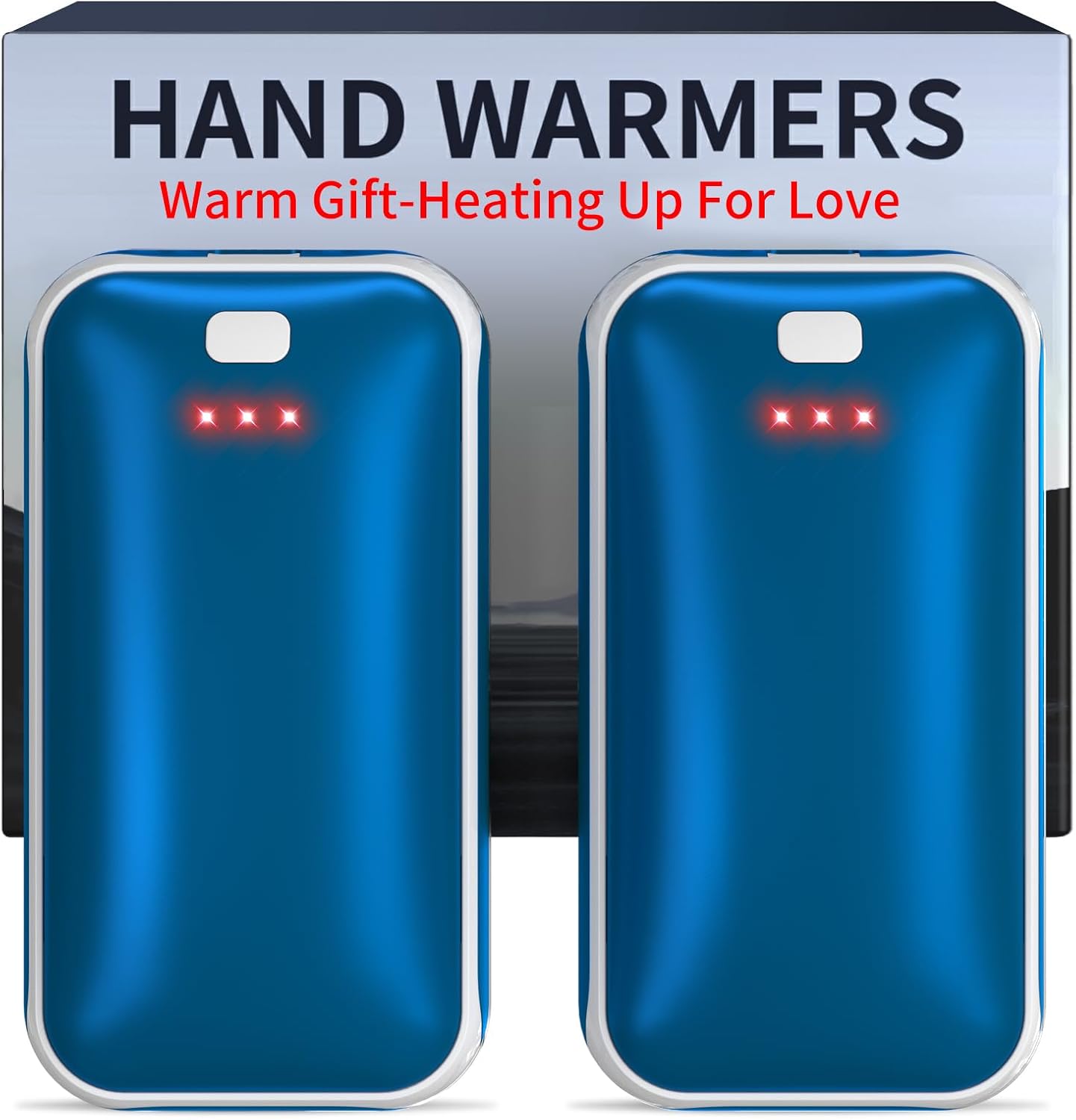 Lerat Hand Warmers Rechargeable 2 Pack, Portable Electric Hand Warmer Max 131℉, Reusable Slim Pocket Heater Handwarmers, Gifts for Men, Women, Outdoor, Golf, Camping, Hunting Essentials