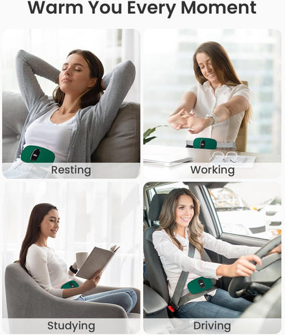 iDOO Portable Heating Pad for Period Cramps, FSA Eligible Item, Gifts for Women Girlfriend Mom Wife, Back Belly Heat Pad for Menstrual Pain Relief, with 3 Heat Levels 3 Massage | Back & Belly Wrap for Menstrual Cramps, 3 Heat Levels 3 Massage, FSA