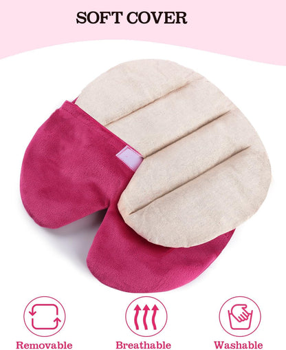 Heating Pad for Neck and Back, Extra Long Microwavable Weighted Moist Heat Pack, Reusable Neck and Back Wrap for Sore Muscles & Stress Relief