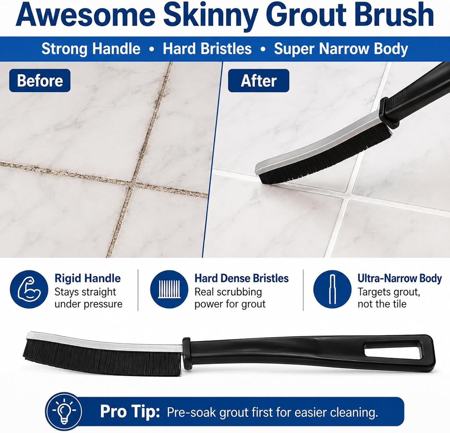 Window Track Cleaner, 14 PCS Crevice Cleaning Brush Kit | For Window Groove, Blinds, Vents, Baseboard, Grout and Shower Door Track Cleaning