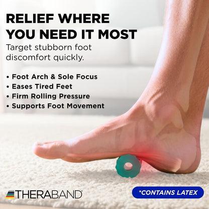 THERABAND Foot Roller for Foot Pain Relief, Massage Ball Roller for Arch Pain, Plantar Fasciitis Treatment, Heel Spurs Reliever, Tired Feet
