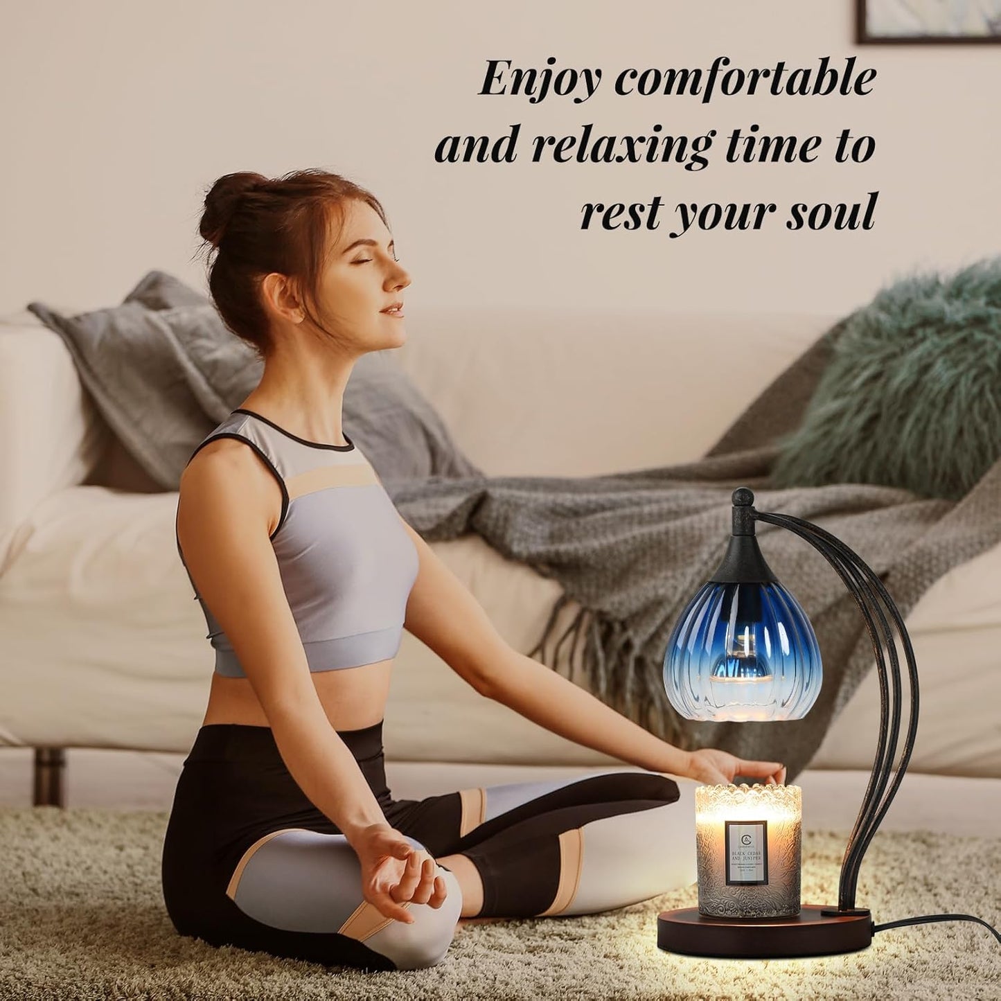 Candle Warmer Lamp with Timer and Dimmer - Electric Melter for Scented Jar Candles - Housewarming, New Home Decor