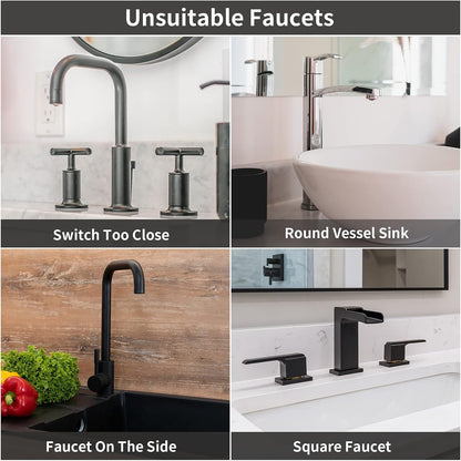 Kitchen Faucet Sink Splash Guard Silicone Faucet Mat Clear XXL 30 In | Drip catcher tray mat, sink splash guard behind faucet area; Faucet Mat for Kitchen Sink bathroom faucet guard & draining mat