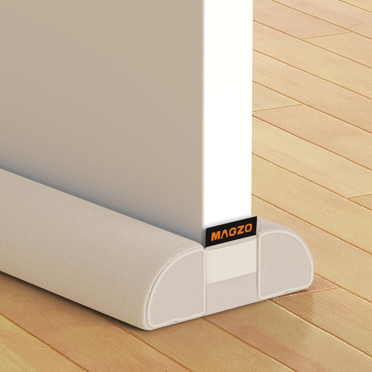 MAGZO Under Door Draft Stopper, 36 Inch Adjustable Door Gap Filler, Gray | Dual-Sided Soundproof Door Sweep for Blocking Noise Cold Air, Smoke, Dust & Light – Easy Install, Energy Saving, Washable