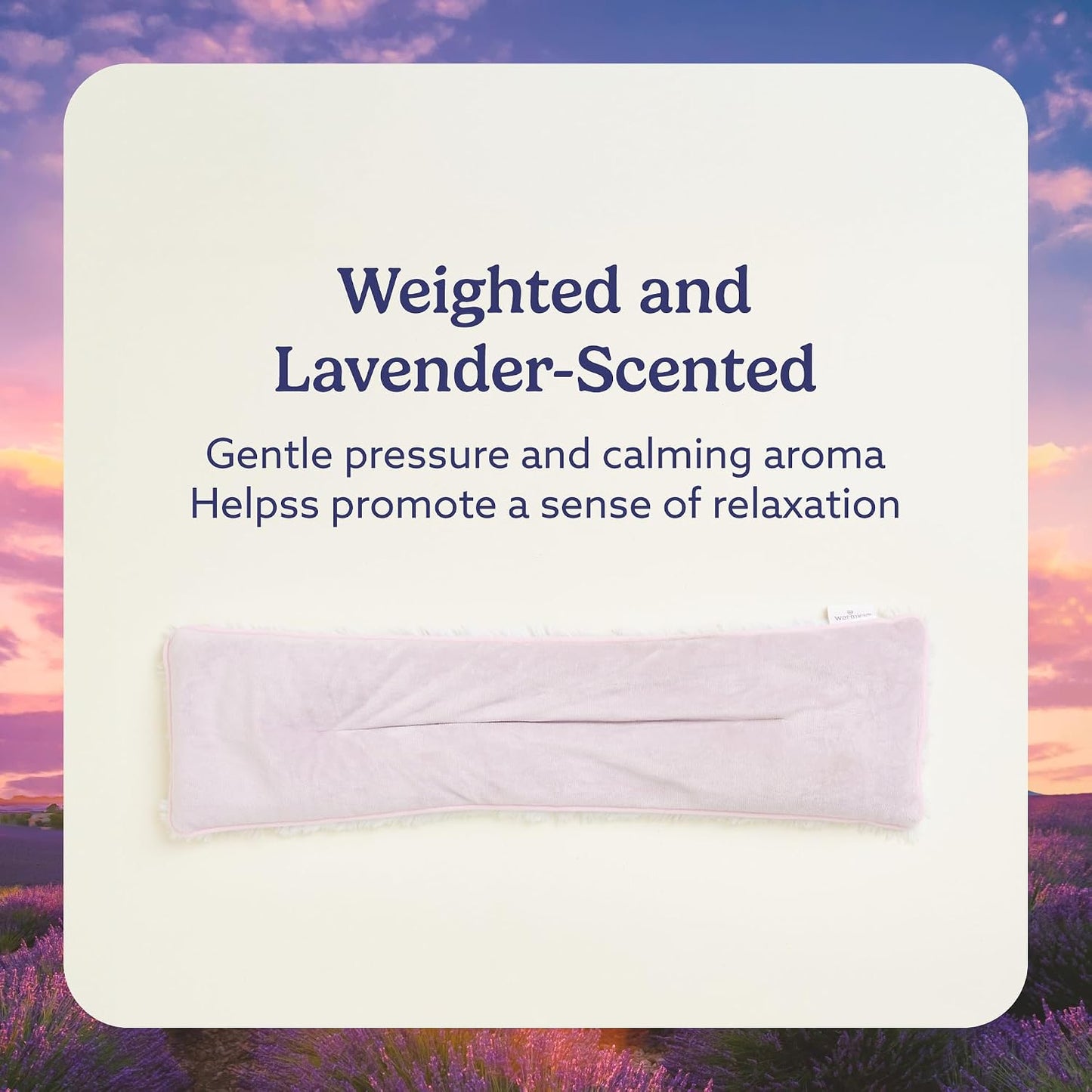 warmies Microwavable Shoulder Heating Pad, Neck Warmer & Heat Pack, Snowy | Steady Pressure, Cooling Relief, Scented with Calming French Lavender, Microwave 30 sec, Freeze 2-3 hrs, Soft Faux Fur