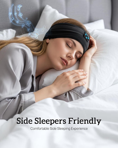 Perytong Sleeping Headphones Bluetooth Headband, Soft Long Time Play Sleeping Headsets with Built in Speakers Perfect for Workout,Running,Yoga,Travel, Darkgray