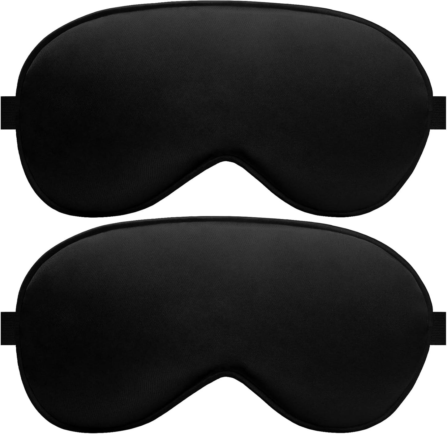Sleep Eye Mask for Men Women, Lash Extensions 3D Sleeping Mask, Travel Blackout Night Blindfold Eye Shade Cover with Adjustable Strap (Black)