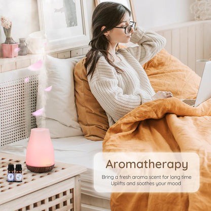 Homeweeks Diffusers, 100ml Colorful Essential Oil Diffuser with Adjustable Mist Mode, Auto Off Aroma for Bedroom/Office/Trip (100 ML 1 Pack)