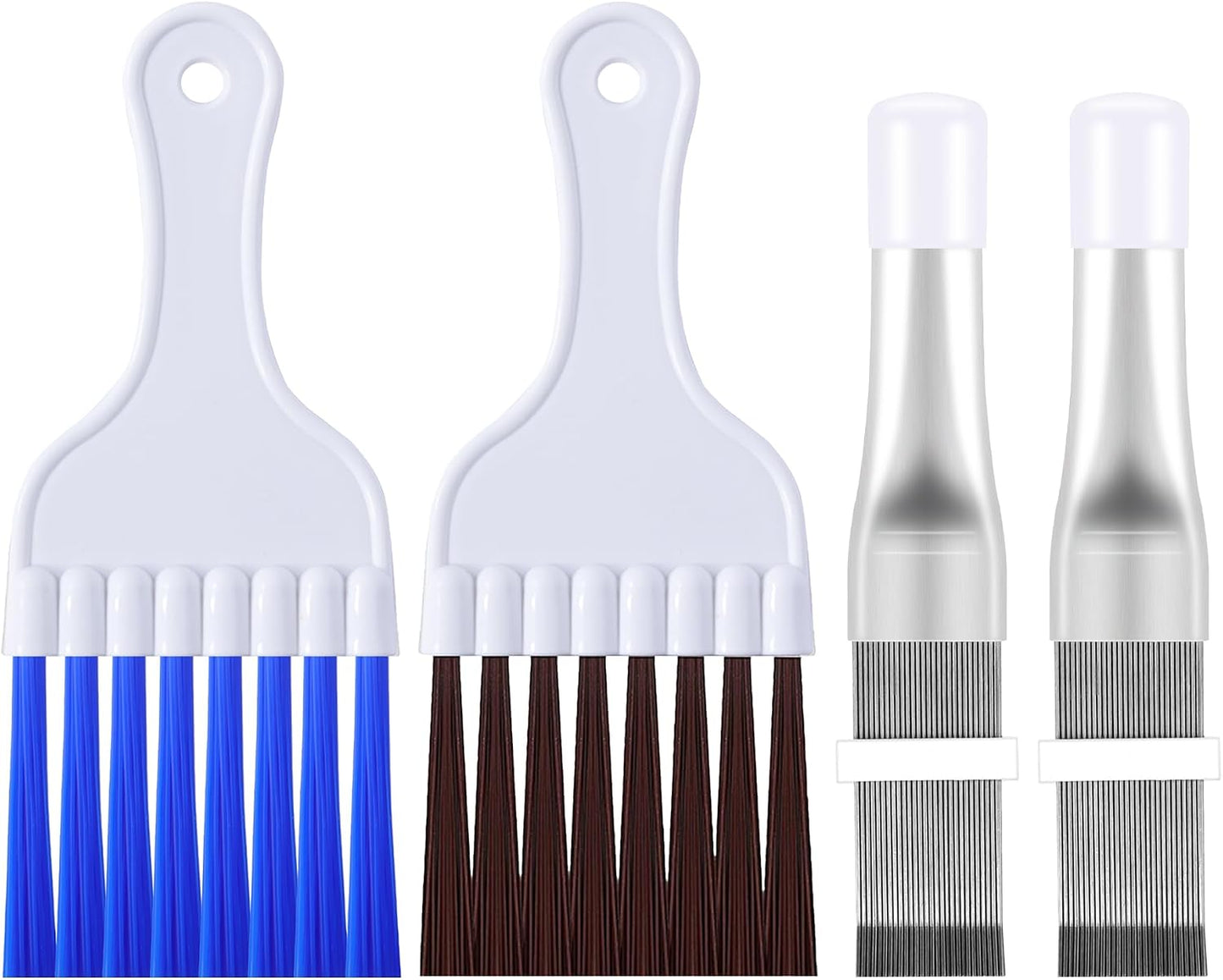2Pcs Air Conditioner Fin Comb Cleaner kit AC Coil Cleaning Brush Condenser Fin Straightener AC Evaporator Comb Radiator Repair Clean Tool