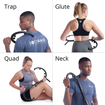Body Back Buddy Classic Back Massager & Neck Massager for Pain Relief, Blue | USA Made Dual Massage Hooks For Back, Shoulder, And Neck, Muscle Knot Remover For Trigger Point Therapy And Full Body Relief