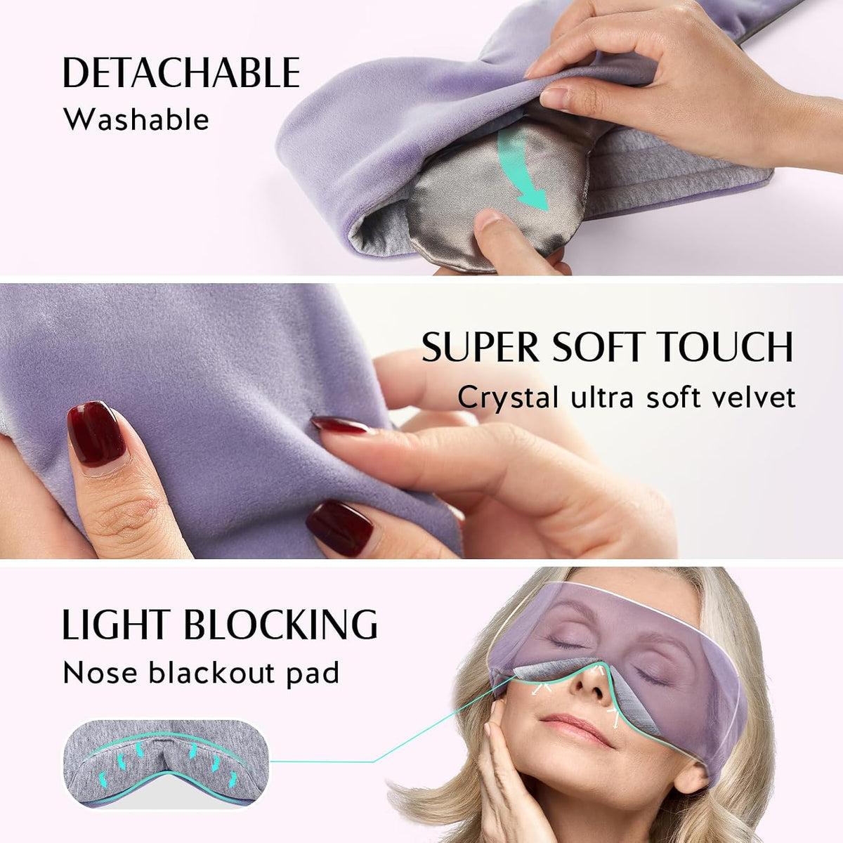 YFONG Heated Eye Mask, Warm Eye Compress Mask for Dry Eyes, Sleep Mask