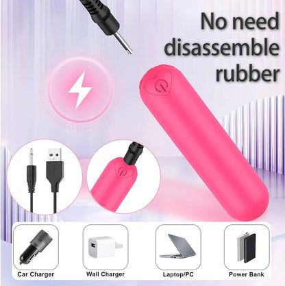 Mini Handheld Electric Back Massager Waterproof Quite Massager, Portable Massager for Back Neck Shoulder Body,Light Purple