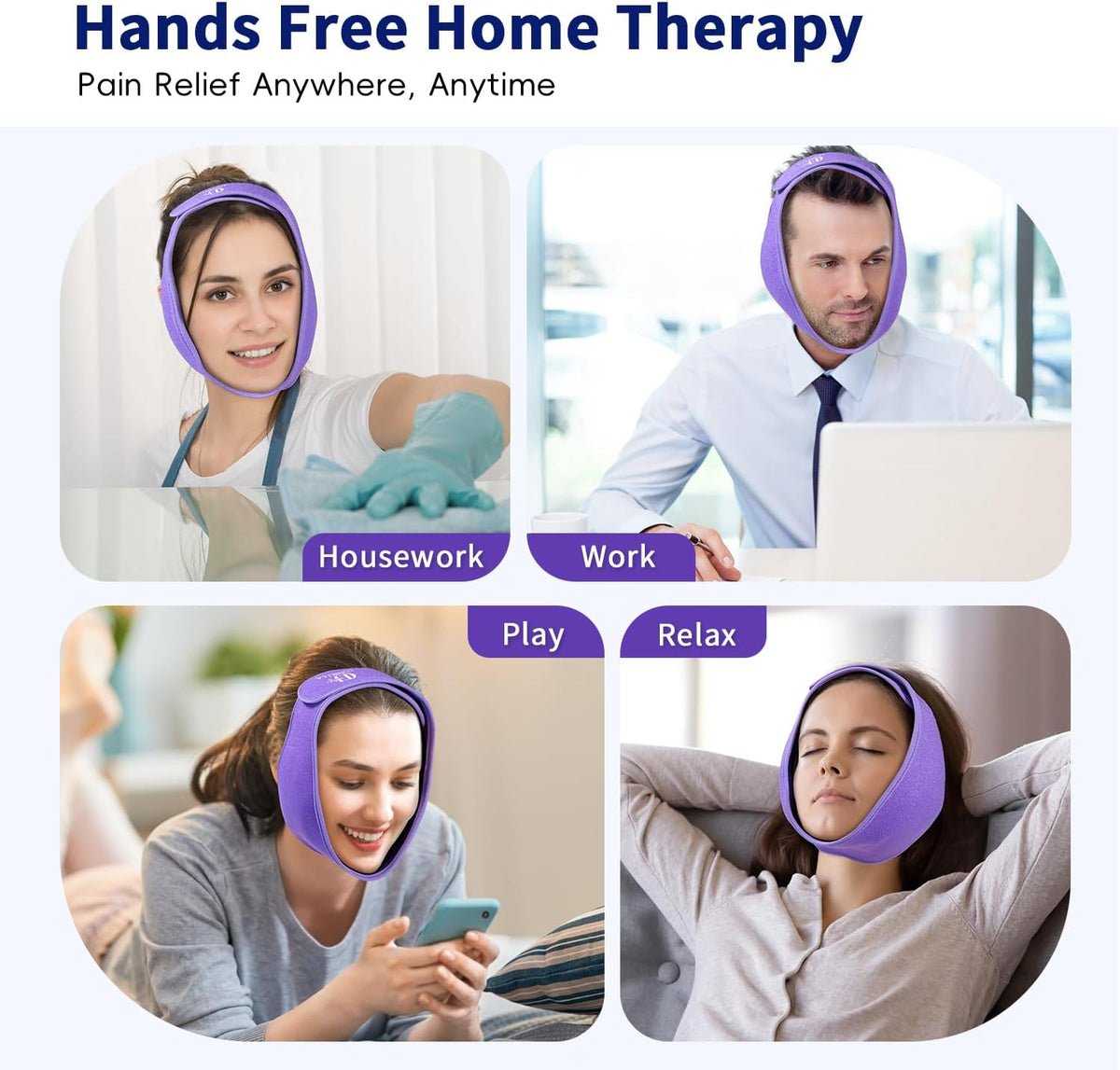 Wisdom Teeth Ice Pack Head Wrap for Pain Relief - Cold Hot Therapy for Face