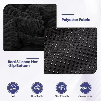 idee-home Recliner Cushions with Lumbar Support Pillow Set for Elderly | 20x20x5 Inch Recliner Seat Cushion Tufted, Large Square Seat Cushion Non-Slip Reduce Hip & Lumbar Pain