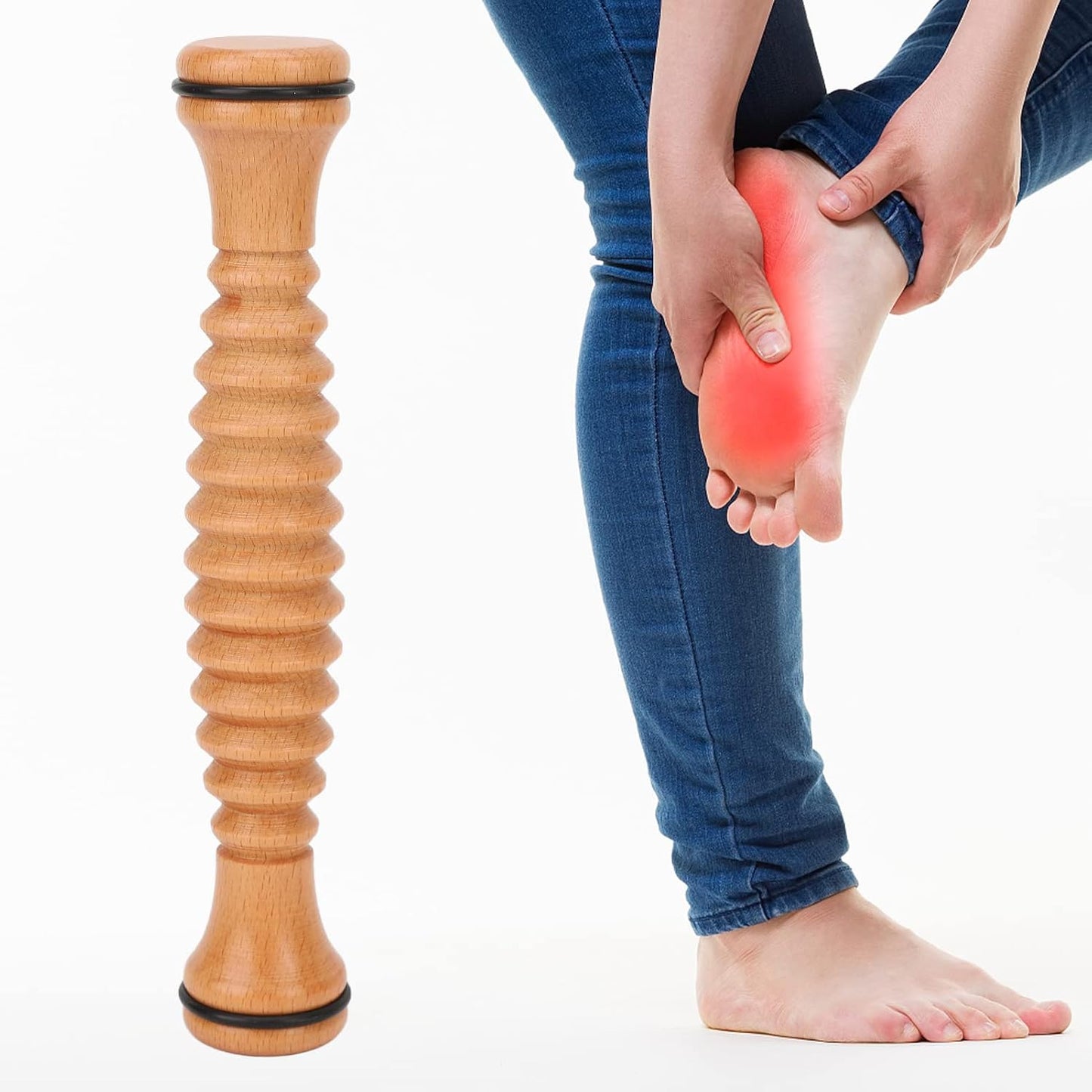 Body Massage Wooden Roller, Manual Wooden Fascia Massage Roller, Wooden Stick Traditional Thai Massage Stick Wood Tools Relax Feet Promote Stress Relief And Muscle Relaxation