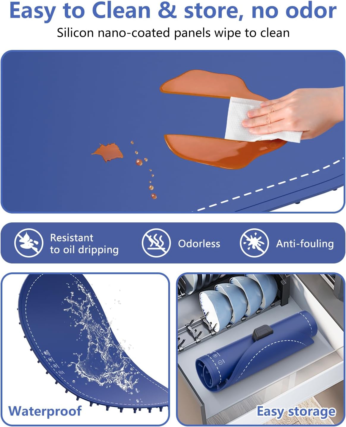 seenlast Warming Mat for Food with Adjustable Temperature Timer,10S Fast Heating Silicone Food Warmers for Parties Buffet and Home Daily,Food Warming Mat with Insulating Pad Raised Feet Protects Table