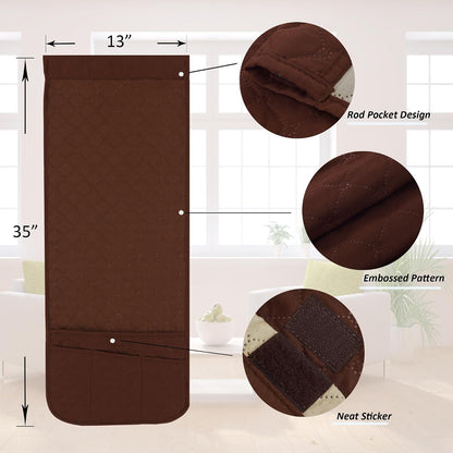 Armchair Caddy for Couch Remote Control Holder with 4 Pockets, Grey 1 Pack | Non-slip, Waterproof, Sofa Armset Organizer, Couch Chair Armrest Storage for TV Remote Control Phone Book Magazine 35"x13"