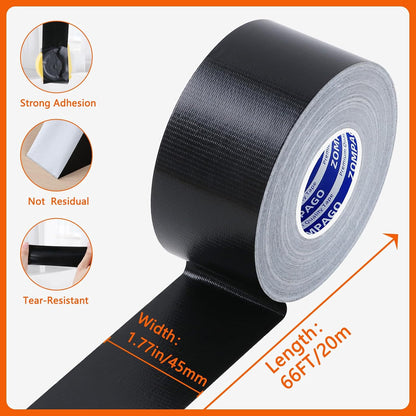 ZOMPAGO White Window Weather Sealing Tape 2.4in x 33FT, Cloth Draft Stopper for Sliding Door & Gap Filler, Strong Adhesive Window Seal Tape Air Conditioner Door Weather Stripping Insulation