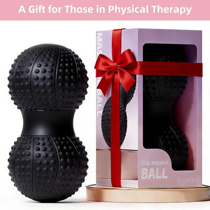 8 Inch Large Peanut Massage Ball Roller for Large Muscle Groups, Deep Tissue Double Massage Ball for Neck,Back,Leg,Low Back,Peanut Myofascia Release Ball for Muscle Knots&Physical Therapy