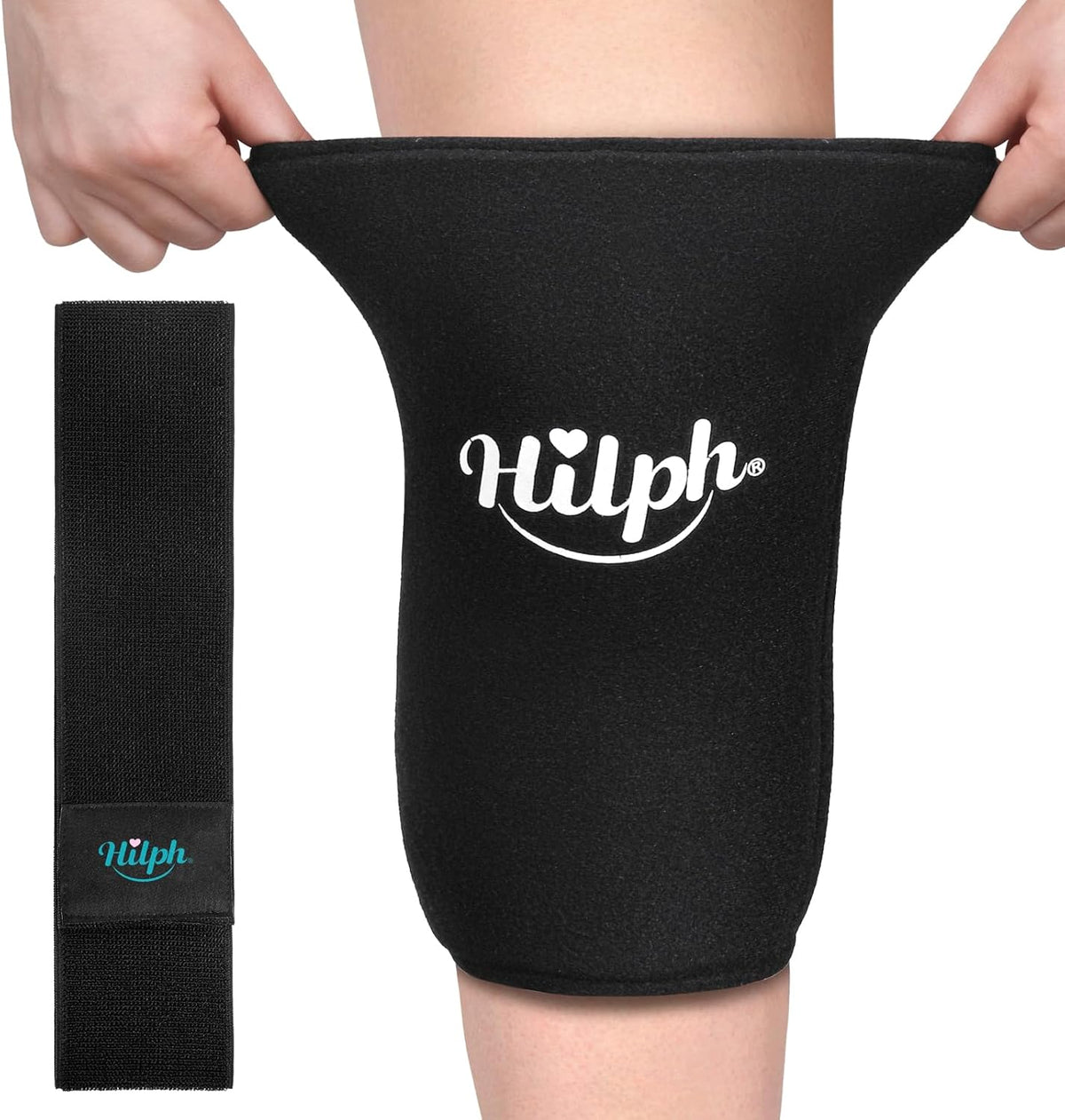 Hilph Knee Ice Pack Sleeve, Flexible Gel Ice Pack for Knee Pain Relief