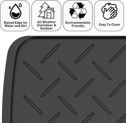Boot Trays Heavy Duty Rubber Mat with Lip, Waterproof Shoe Mat Tray for Entryway Shoe Tray Multi-Purpose for Indoor or Outdoor 27.56 x 15.75inch