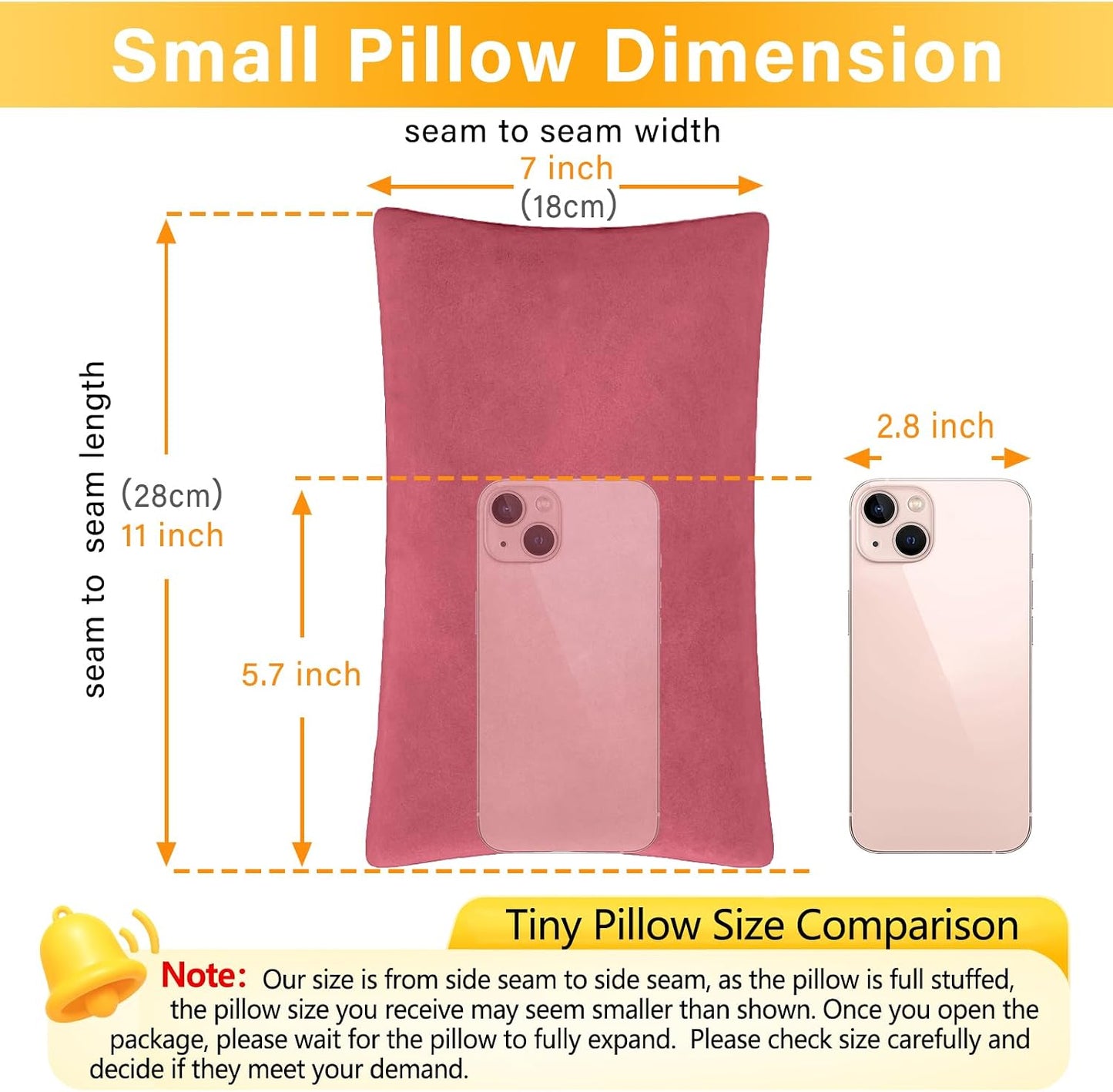 1 MIDDLE ONE 2 Pack Small Pillow, Memory Foam Mini Pillow 11 X 7 Inches for Travel, Sleeping, Nap and Neck, Knee, Lumbar Support, Tiny Cushion for Pet, Dogs (Grey)