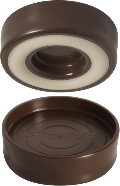 Slipstick CB520 Furniture Caster Cups / Floor Protector Coasters for Furniture Feet (Set of 4 Grippers) 1-3/4 Inch Round - Caramel
