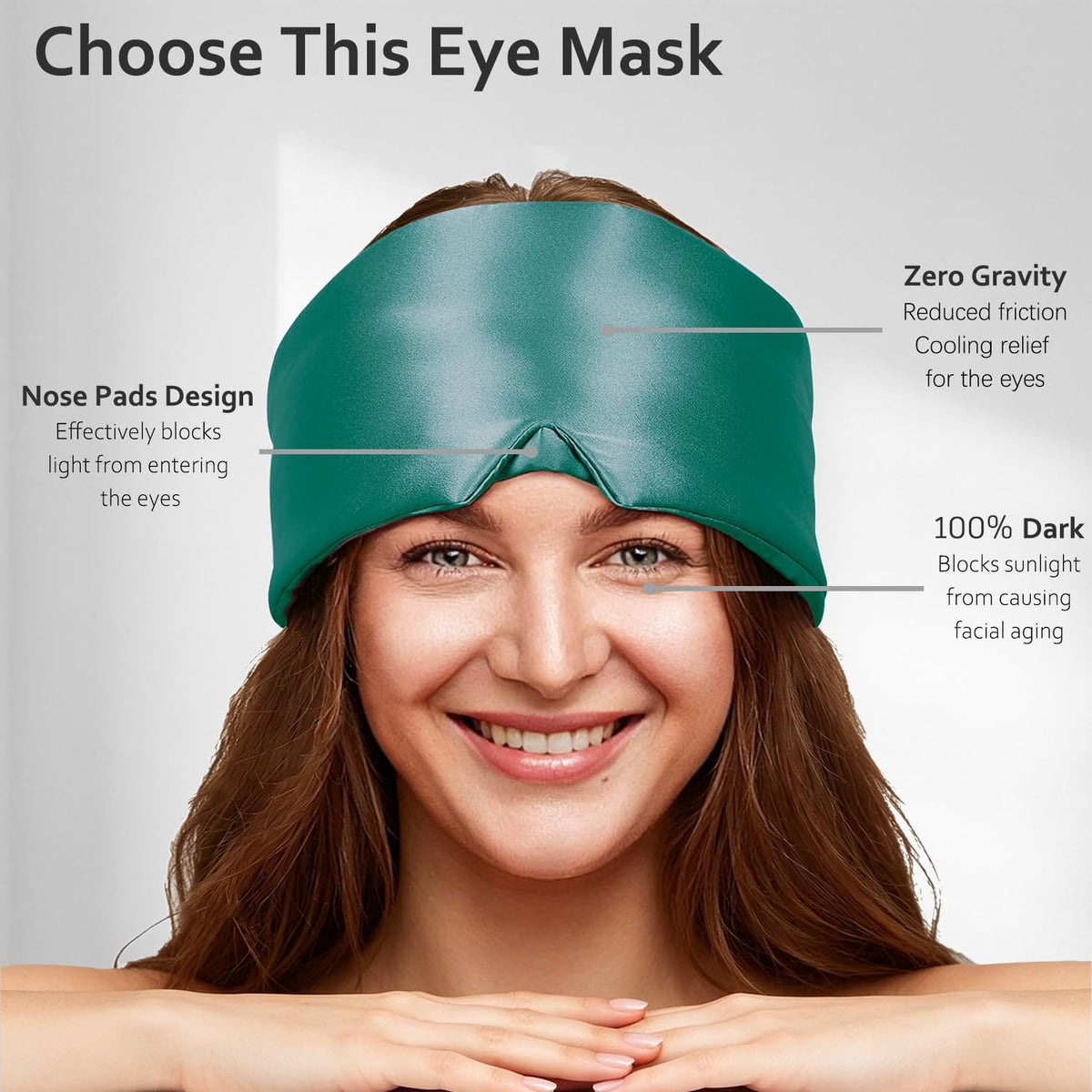 Soft Sleep Mask, Blackout Eye Mask for Side Sleepers for Women Men