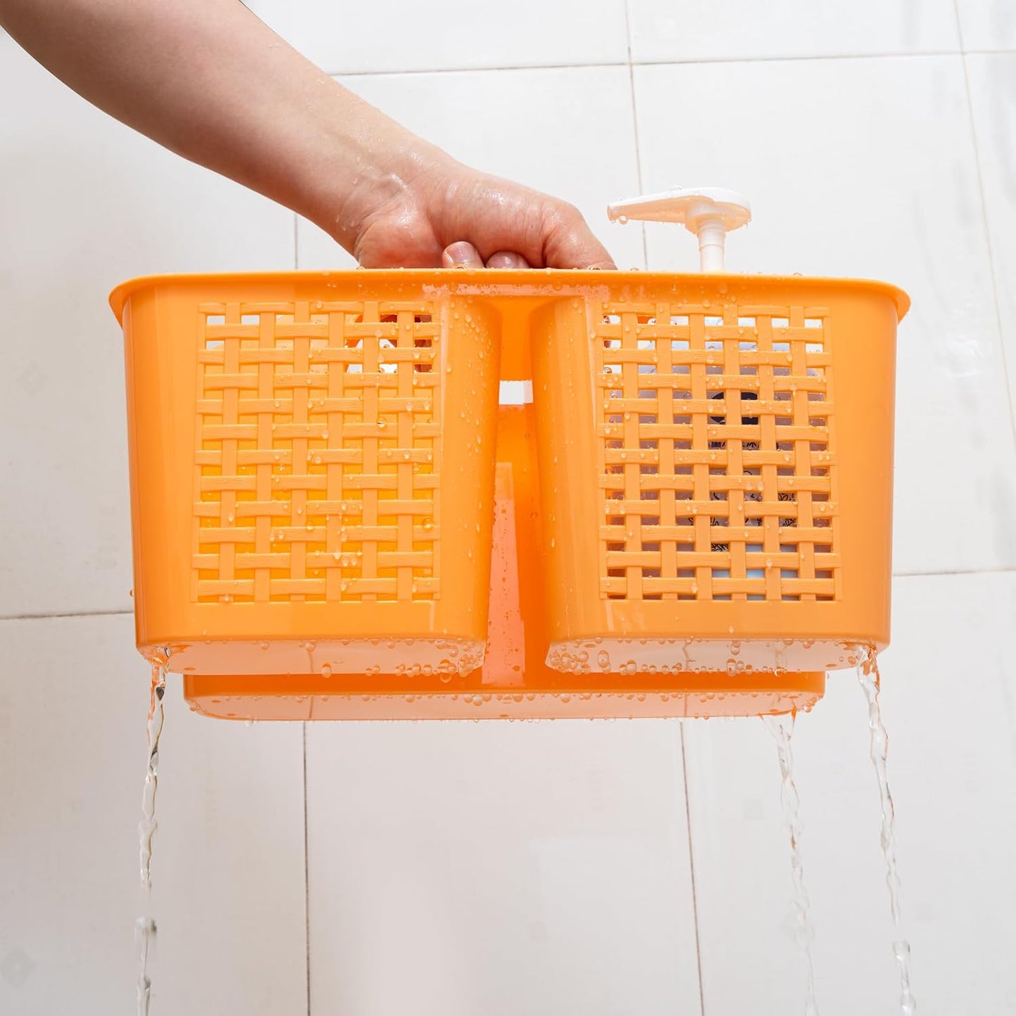 Tiawudi Portable Shower Caddy, Caddy Organizer with Handle, Plastic Shower Basket Hold Soap, Shampoo, Hair Supplies and Beauty Products, Cleaning Supplies Organizer for Home, Dorm, Shelf and Cabinet