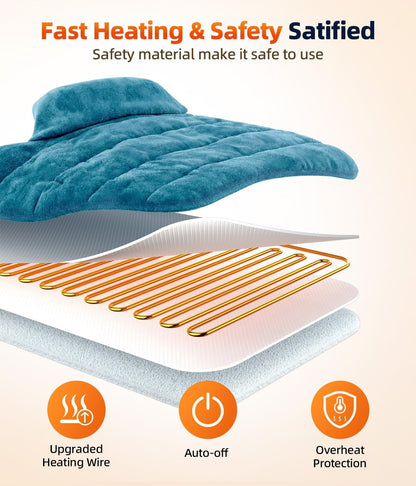 Comfytemp Heating Pad for Neck Shoulders Back, 2.6 Ib Weighted Heating Pad
