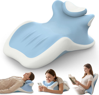 HAMYODO 27° Angled Wedge Pillow, Support for Neck Back Waist | Multi-Position Headboard, Bed Rest Pillows for Prone Sleeping ,Backrest Chaise Lounges Stomach Support in Bed, Couch or Floor