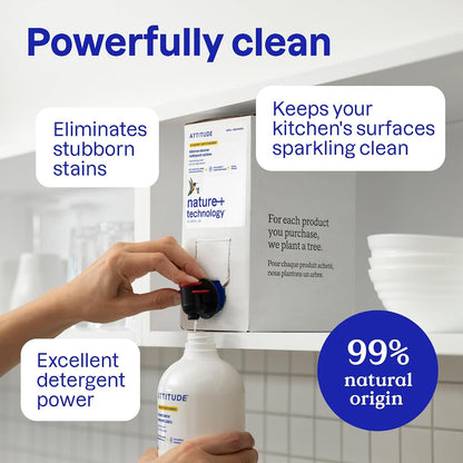 ATTITUDE Kitchen Cleaner Spray, EWG Verified, Degreaser Spray to Cut Grease & Grime, Plant-Based & Vegan, Citrus Zest Scent, 27.1 Fl Oz