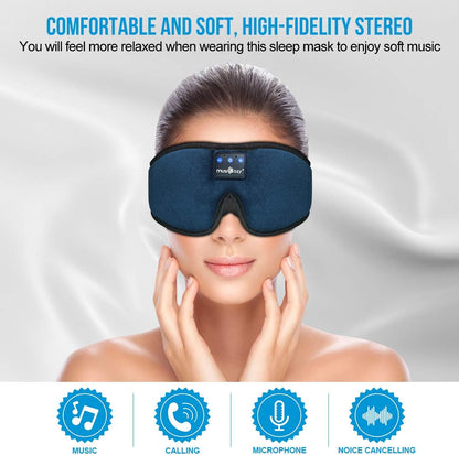 MUSICOZY 3D Sleep Headphones Bluetooth 5.4 Sleep Mask with HD Speakers
