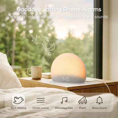 HOUSBAY Sunrise Alarm Clock with White Noise Sound Machine for Bedroom