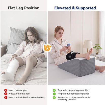 Knee Elevation Pillow Post Surgery Knee Replacement | for Knee Replacement Pillow, Wedge Pillow, Knee Pillow, Leg Elevation Pillow,leg Lift, Knee Surgery Must Haves
