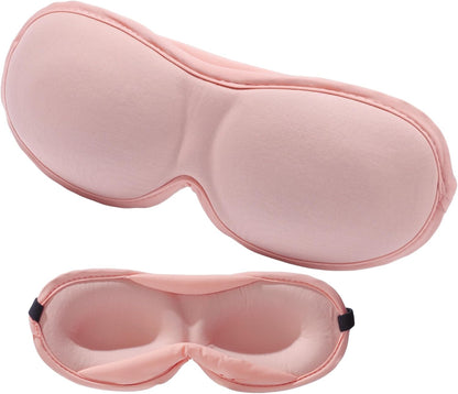 Ultra-Thin 3D Sleep Mask for Side Sleepers Women Men, Contoured Eye Mask for Lash Extensions, Light Blocking, Soft Breathable Lightweight Eye Mask for Sleep, Travel, Meditation,Airplane (Black)