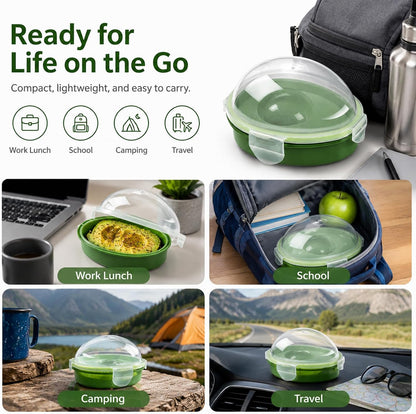 Avocado Saver Holder With Clear Lid Keep Fresh Fruit Container Box | Airtight Seal, Leak-Proof Design, Compact & Stackable, Reusable