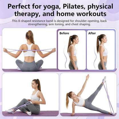 Figure 8 Resistance Band with Handles, for Home Gym,Yoga & Physical Therapy