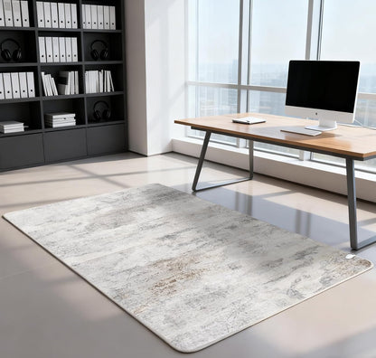 Electric Heated Carpet 35x55in Soft Plush Heating Rug 450W CX | Instant Warmth in 30s, 60 Heat Levels 12h Timer, Energy Efficient Safety Protection Ideal for Home Office Playroom 120V