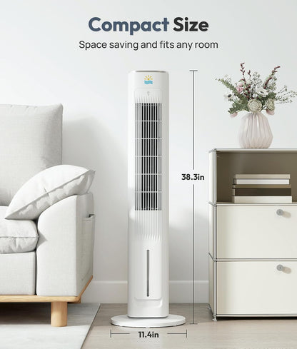 Evaporative Air Swamp Cooler, Cooling Fans that Blow Cold Air, 38in