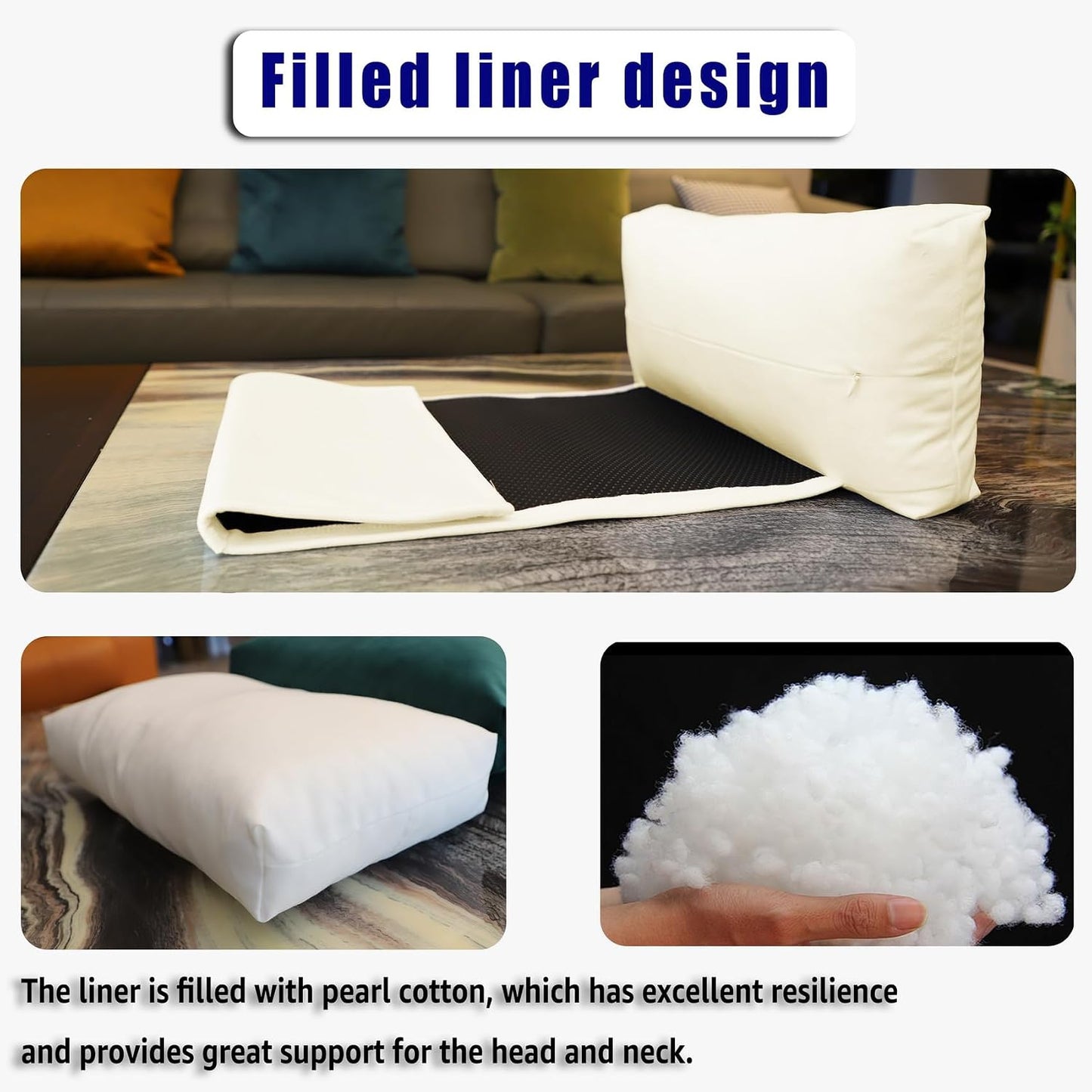 Adjustable Headrest Pillow for Recliners and Armchairs - Non-Slip Velvet Cushion for Neck Support and Pain Relief (Gray)