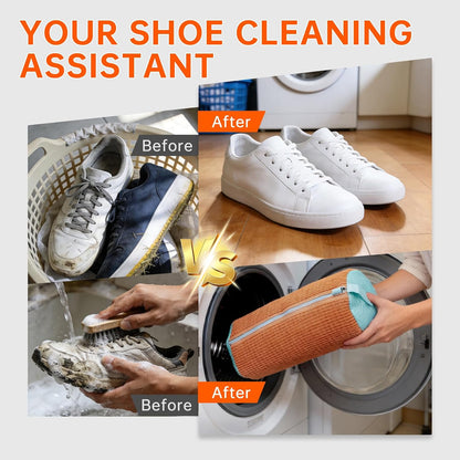 1PCS Blue Shoe Washing Machine Bags for All Shoe Types | Deep Cleaning,Reusable and Durable,Safeguarding Shoes from Scuffs and Deformation,Tear-Resistant Chenille Fabric