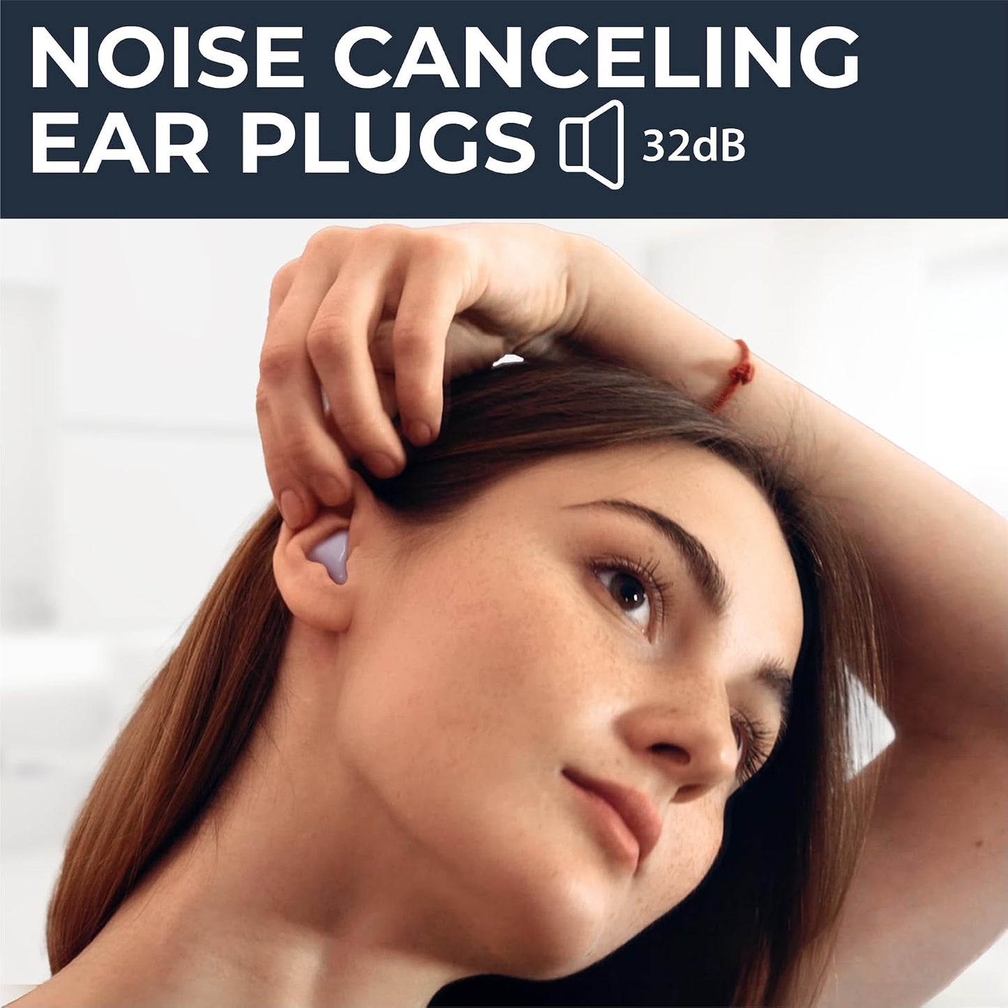 PQ Silicone Gel Ear Plugs for Sleeping and Swimming - 50 Noise Cancelling Earplugs, Ear Protection with Sound Blocking Level 32Db, Soft Wax Pillows (50 Pillows), Color: White