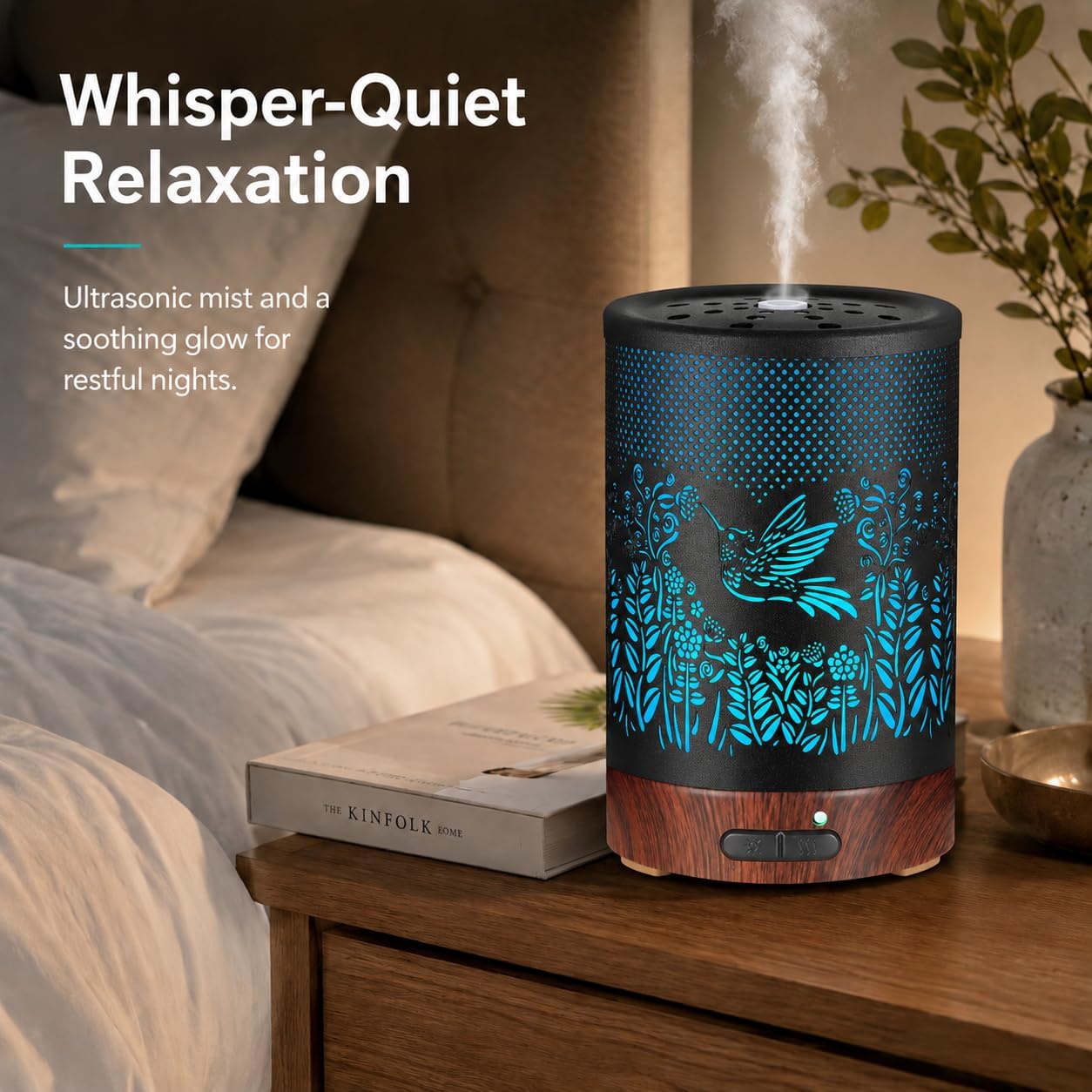 Tree Essential Oils Diffuser for Home 150ML Aromatherapy Diffuser | Birthday Gifts for Women mom,Metal Cool Mist Humidifier with 7 Colors Lights Waterless Auto Off Air Diffusers