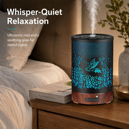 Tree Essential Oils Diffuser for Home 150ML Aromatherapy Diffuser | Birthday Gifts for Women mom,Metal Cool Mist Humidifier with 7 Colors Lights Waterless Auto Off Air Diffusers