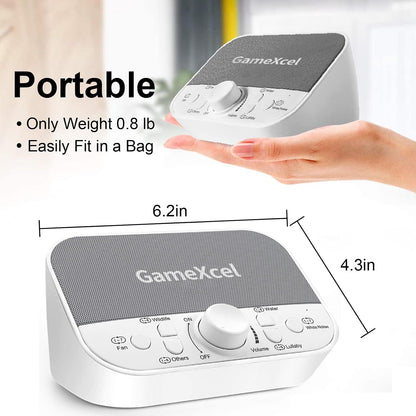White Noise Machine for Baby & Adults – 38 Non-Looping Sounds, Dual Speakers + Headphone Jack, 15/30/60/90 Min Timer & Memory – USB Powered Sleep Sound Machine for Nursery & Office, Black